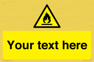 Custom flammable sign